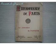 Centenaire de Pasteur l'Université Paris