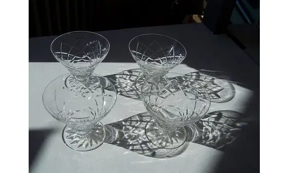 coupes à champagne semi-cristal taillé