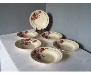 6 Assiettes à soupe K§G Lunéville-Annie