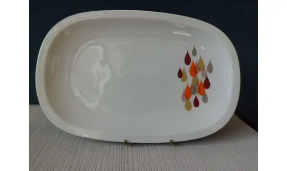 Plat à rôti Vintage en porcelaine