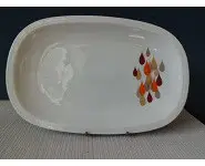 Plat à rôti Vintage en porcelaine