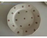 Assiettes fleurettes Digoin Sarreguemine