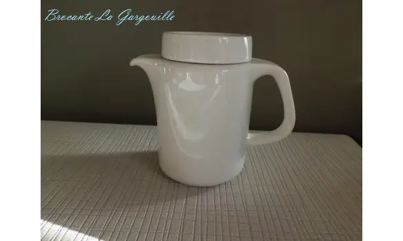 Théière blanche Sarreguemines Vintage