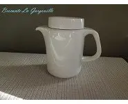 Théière blanche Sarreguemines Vintage