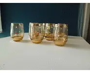 Verres à liqueur émaillés vintage