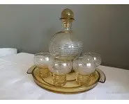 Service à apéritif et plateau Vintage