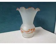 Vase verre opalescent émaillé