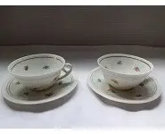 Déjeuners en porcelaine Lourioux 1930