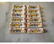 Porte-couteau en céramique décor peint