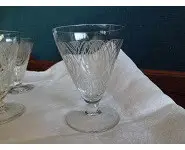 Verres à eau cristal gravé 1920