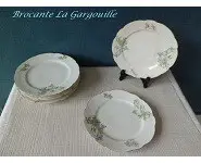 Assiettes à dessert ancienne porcelaine