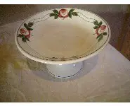 Coupe à fruits compotier déc.les roses