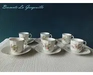 Tasses et sous-tasses à café Porcelaine