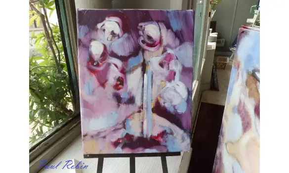 Les roses huile sur toile