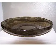 Coupe à fruits verre moulé pressé 1930