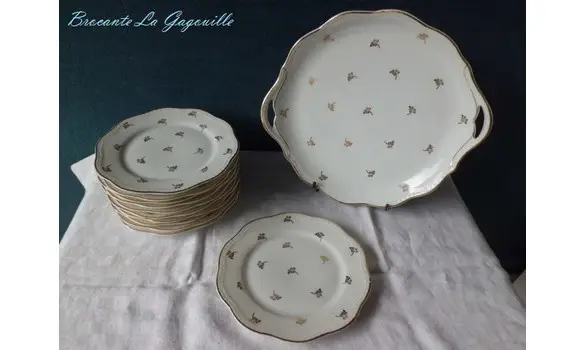 Service à dessert porcelaine Limoges NL