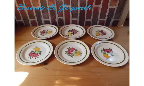 Assiettes Digoin Sarreguemines Diplomate