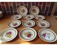 Assiettes à dessert Digoin Sarreguemines