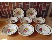 Assiettes à soupe Digoin Sarreguemines