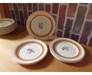 Assiettes plates Digoin Sarreguemines