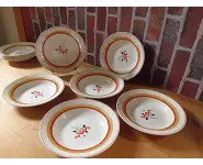 Assiettes à soupes Digoin Sarreguemines