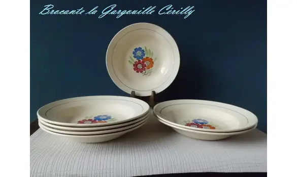 Assiettes à soupe KG Lunéville Agnès