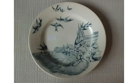 Assiette décor bord de mer