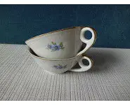 Tasses à thé semis fleurettes Lourioux