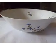 Saladier porcelaine de Limoges Bleuets