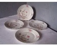 4 Assiettes plates Porcelaine M. Redon