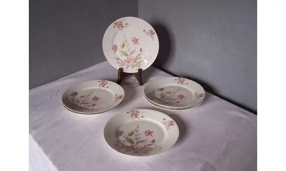 6 Assiettes à dessert Porcelaine Redon
