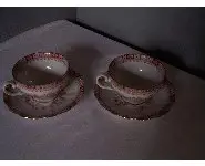 Paire Déjeuners en porcelaine Wieden