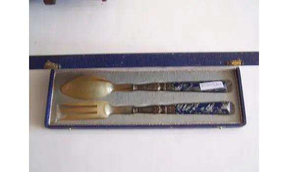 Couverts à salade-Bakélite-corne-1920-30