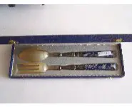 Couverts à salade-Bakélite-corne-1920-30