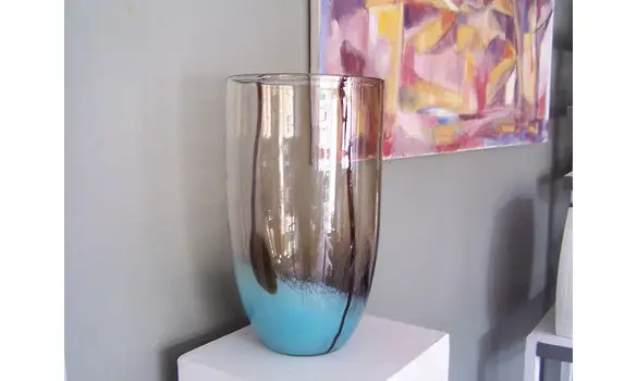 Grand vase verre soufflé Vintage