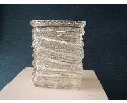 Vase rectangulaire verre moulé