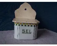 Boite à sel en faïence ancienne