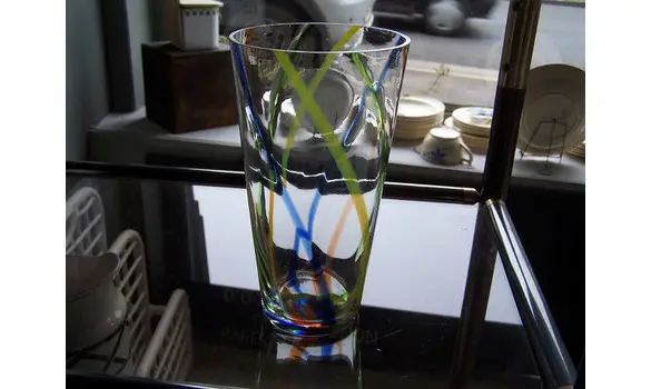 Grand vase verre soufflé Vintage