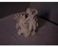 Biscuit vase Marié art nouveau