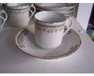 Tasses et sous-Tasses porcelaine plissée