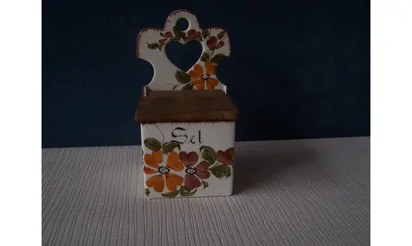 Boite à sel en céramique Vintage