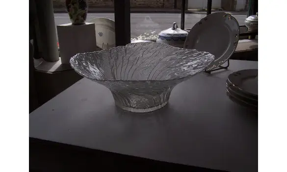 Coupe à fruits -verre moulé pressé