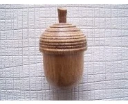 Gland bois tourné- Chêne -Déco