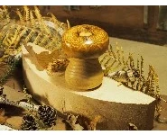 Boite champignon-bois tourné-frêne acaci