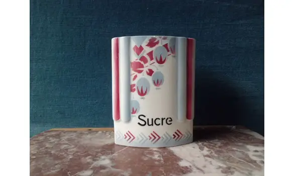 Pot à sucre gris/rouge