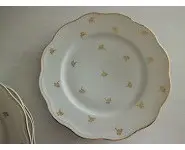 3 Assiettes, porcelaine de Limoge, NL
