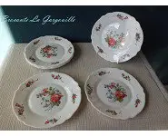 6 assiettes à dessert en arcopal vintage
