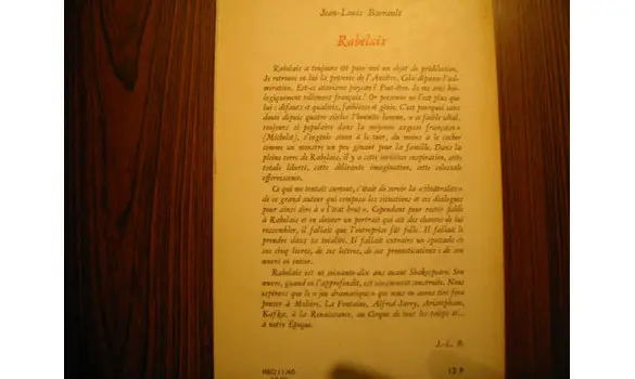 Rabelais/Jean-Louis Barrault