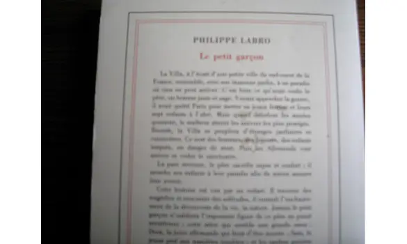 Le petit garçon/Philippe Labro