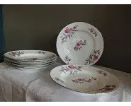 Assiettes à soupe en porcelaine art déco